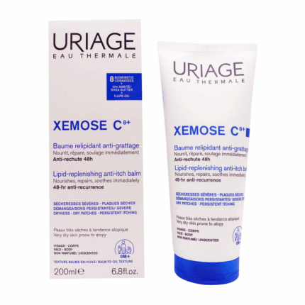 Tube Uriage Xemose Baume C8+ Relipidant Anti-grattage 200ml pour le soin du corps en Tunisie