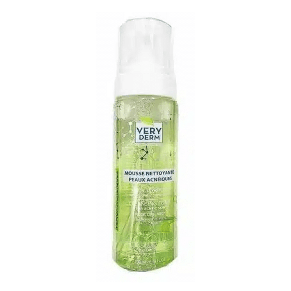 very-derm-mousse-nettoyante-peaux-acneiques-200ml Flacon Very Derm Mousse Nettoyante Peaux Acneiques 200ml en Tunisie